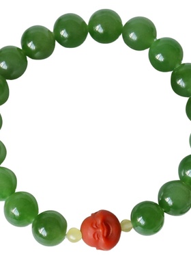 玉匠人18k金镶和田玉和田玉手串