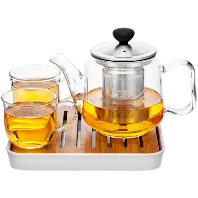雅风纯手工玻璃茶壶耐高温加厚烧水壶电陶炉泡茶壶不锈钢家用茶壶