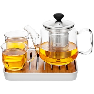 雅风纯手工玻璃茶壶耐高温加厚烧水壶电陶炉泡茶壶不锈钢家用茶壶