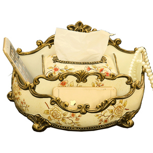 欧式多功能纸巾盒客厅茶几装饰品摆件装饰抽纸盒遥控器收纳盒