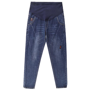 孕妇牛仔裤春秋季大码老爹裤加肥加大200斤弹力夏款托腹外穿长裤