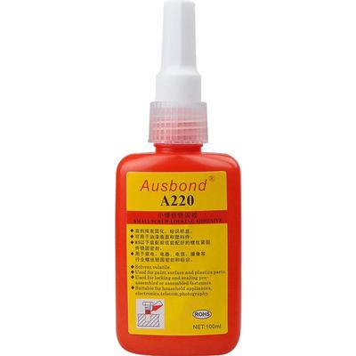 奥斯邦220塑料螺纹胶水小螺丝密封胶电子固定胶红胶锣丝紧固防松胶可拆卸防松动锁固密封剂螺钉标记标识绿胶