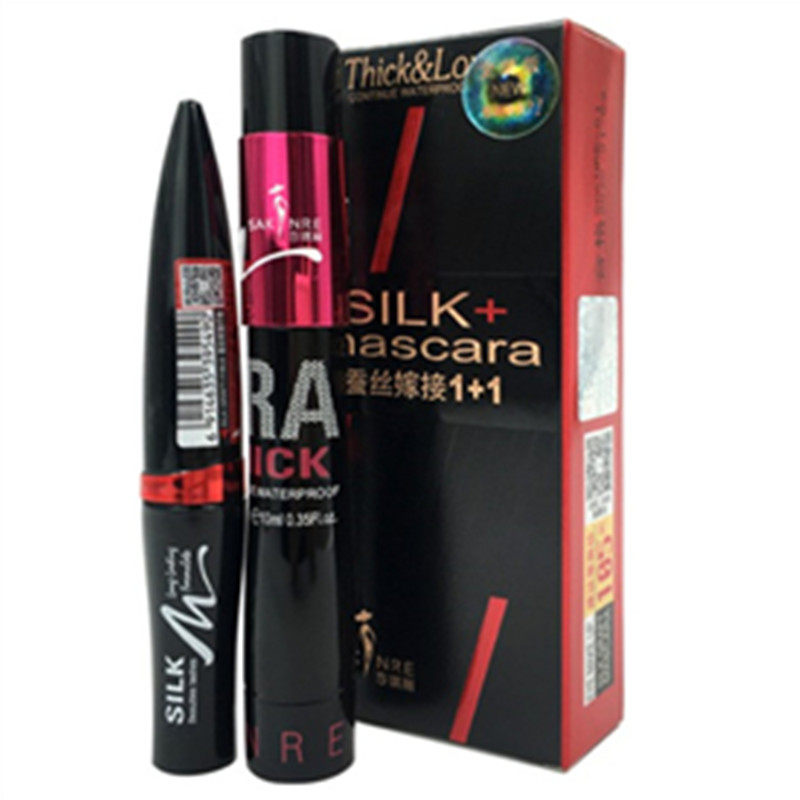正品莎琪丽3089睫毛膏浓密拉长效果好沙琪丽蚕丝嫁接睫毛膏1+1