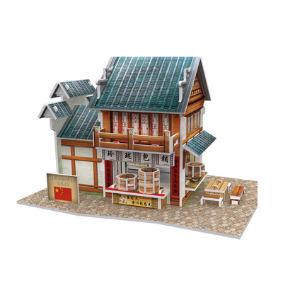 立方3d立体拼图世界风情迷你模型