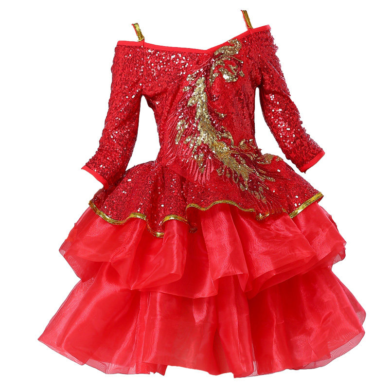 儿童演出服蓬蓬纱裙学生合唱服公主裙连衣裙幼儿园舞蹈表演服礼服