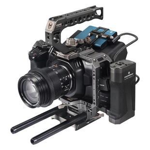 TILTA铁头BMPCC 4K/6K/6K Pro兔笼手柄跟焦录制配件-硬盘支架底座电源线V口供电板战术套件