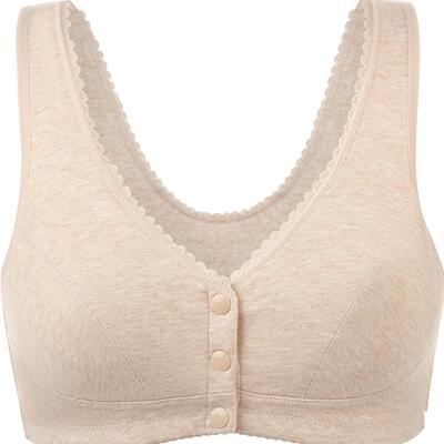 小护士中老年前扣棉质妈妈内衣