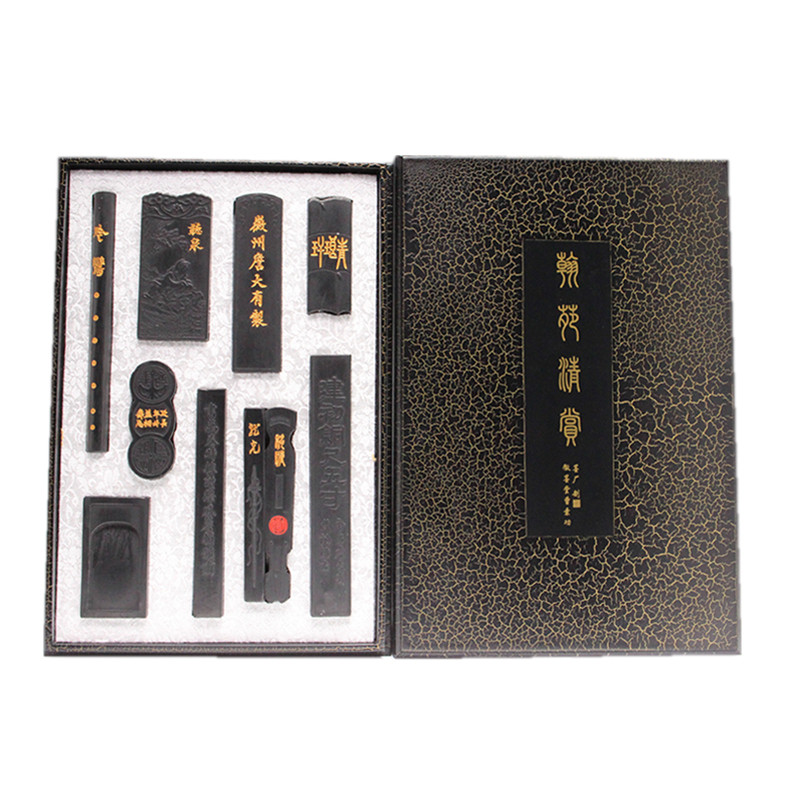 国家非遗2008年定制收藏限量款/翰苑清赏/老古墨块曹素功桐油烟墨