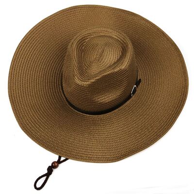 草帽男士大檐户外太阳帽可折叠