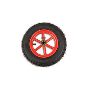 加厚300-814寸充气轮橡胶打气轮胎静音轮老虎车手推车轮胎马车轮