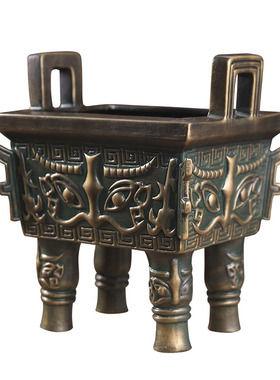 仿古鼎老板办公室装饰工艺品古董博古架摆设公司招财开业礼品摆件