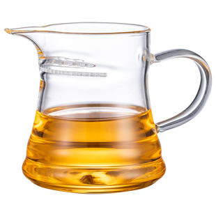 公道杯茶漏一体玻璃耐热加厚分茶器绿茶功夫茶具月牙过滤泡茶公杯