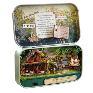 创意DIY小屋盒子剧场手工制作材料包 铁盒拼装玩具模型生日礼物