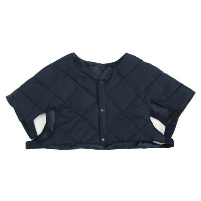 老人保暖半截男款女装坎肩护肩短羽绒 马甲夹防寒背心中老年