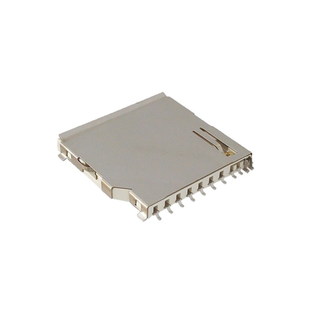 大卡卡座 SD卡座 长体 11P SMT贴片 外焊脚 25.1mm 带柱 不自弹
