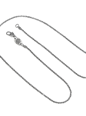 银势s925纯银个性麻绳项链麻花链