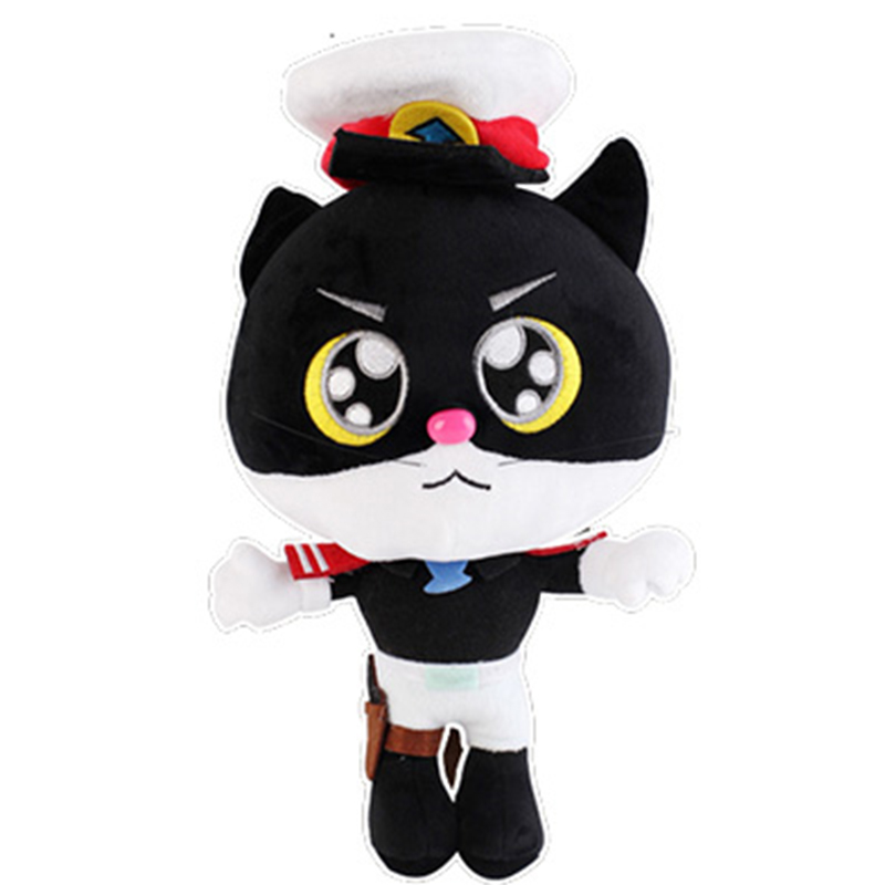 美影正版 黑猫警长一只耳毛绒玩具布娃娃玩偶公仔 儿童生日礼物