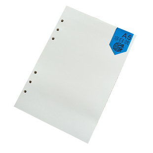 A5活页本替芯记事本内页空白网格横线日计划周计划月计划黑卡纸todo6孔活页纸手账替换本芯(11款可选)