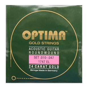 德产正品OPTIMA欧帝玛 1747L镀金民谣木吉他琴弦 一套六根装防锈