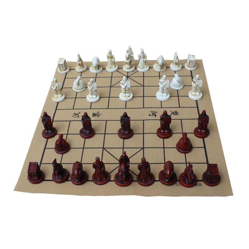 3D立体中国象棋兵马俑人物棋子学生成人亲子收藏礼品中国象棋套装