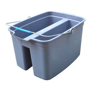 双格清洁桶方形塑料小水桶洗车水桶家用拖把桶储水桶保洁工具用品