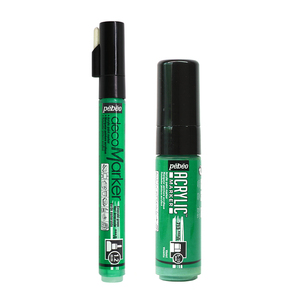 法国贝碧欧丙烯马克笔0.7/1.2/4MM圆头15MM平头不透明DIY手绘布绘水性漫画设计墙绘勾线记号笔防水防油不掉色