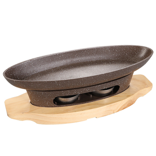 商用不粘酒精烤鱼炉鱼片烤鱼炉徽菜臭鳜鱼专用炉船型烤鱼炉烤鱼盘