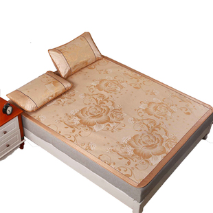 冰丝凉席三件套学生宿舍0.9米床冰凉加厚席子1.5卡通单人凉席1.2