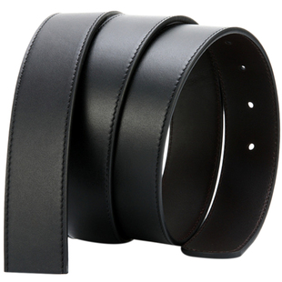 无头皮带男真皮打孔头层牛皮腰带无扣带身菲拉同款平纹不带头裤带