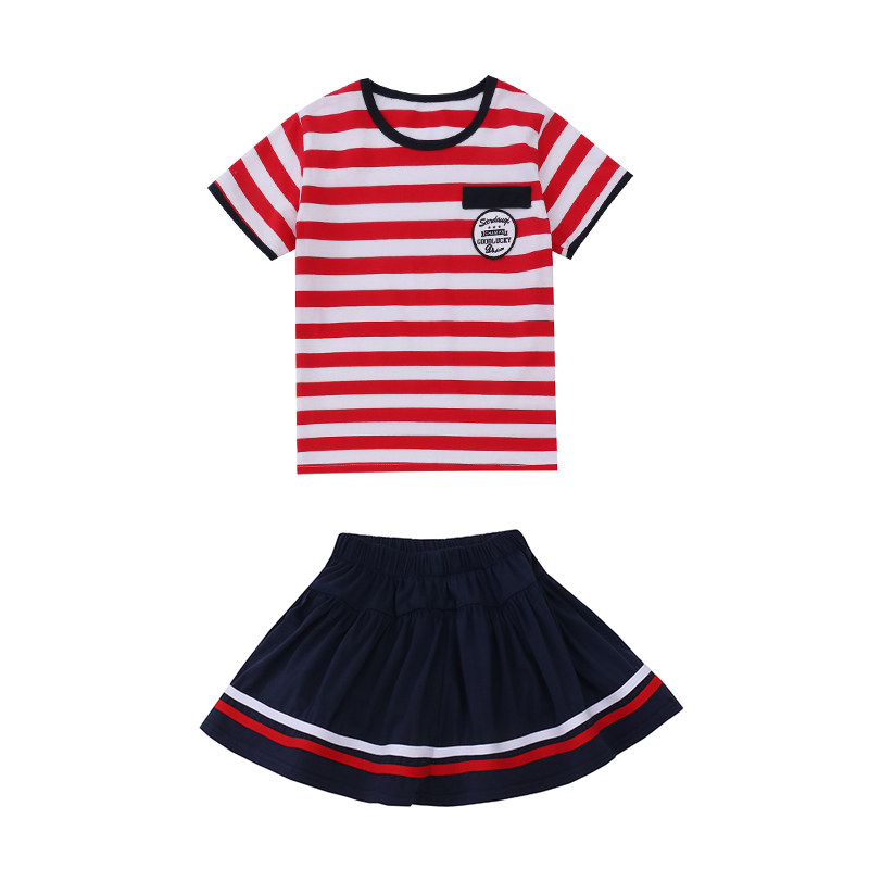 深圳小学生校服儿童夏装小学老师幼儿园园服纯棉英伦短袖班服套装