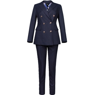 美容院前台珠宝店职业装美业咨询师会议正装工作服女秋冬西装套装