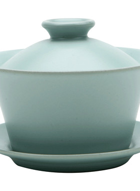 正品恒福东道汝窑精品茶具功夫茶具高档开片盖碗容天大号盖碗特价