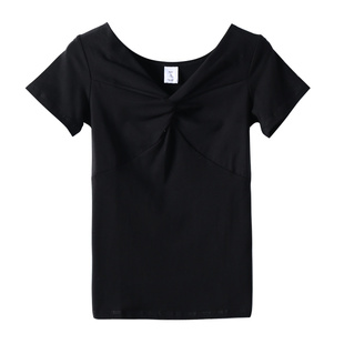 韩版纯色半高领紧身短袖T恤女百搭春夏简约黑色打底衫女装上衣潮