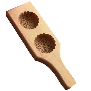 花型月饼模具木质烧饼干青团绿豆糕点心冰皮巧果南瓜饼烘焙印模具