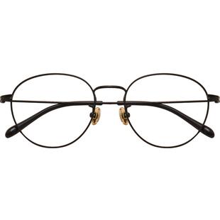 复古纯钛眼镜框女网红款配近视眼镜有度数超轻圆脸韩版潮佐野一郎