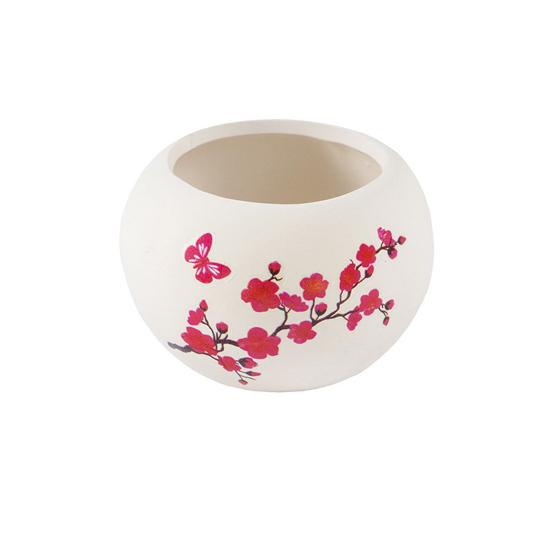 素烧花盆diy陶瓷易上色