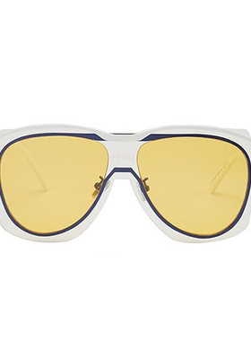 墨镜个性风连体显瘦黄色太阳镜