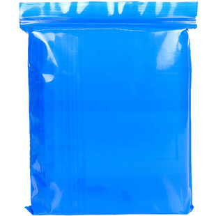 蓝色自封袋加厚不透明包装袋配件袋印刷袋样品样本袋子密封100个