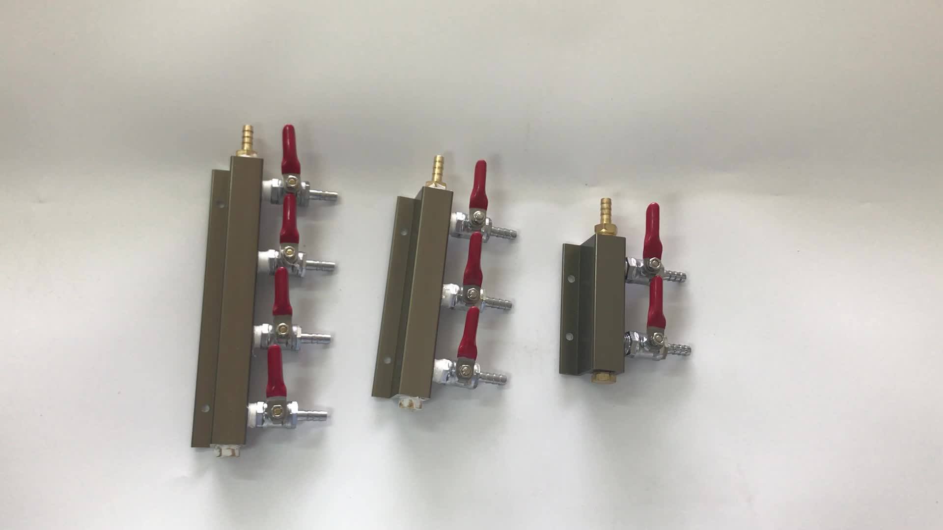 Homebrew 2 Way Gas Manifold 1/4inch Barb With Check Valve For Home