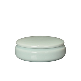 扁平陶瓷粉底盒化妆品膏霜罐面霜罐分装瓶小瓷罐子多色可选可定制
