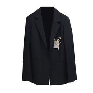iu李智恩同款jk制服小西装外套春大码宽松休闲西服英伦风胸针学生