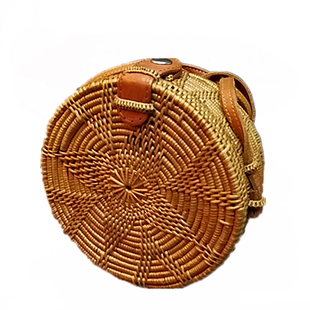 UR圆形藤艺小包菲律宾手工编织休闲度假海边旅游斜挎迷你女包