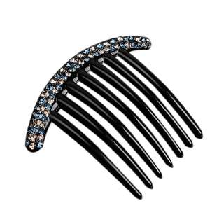 韩国简约发梳水钻发插盘发发饰发髻气质插梳头饰满钻发夹百搭发卡