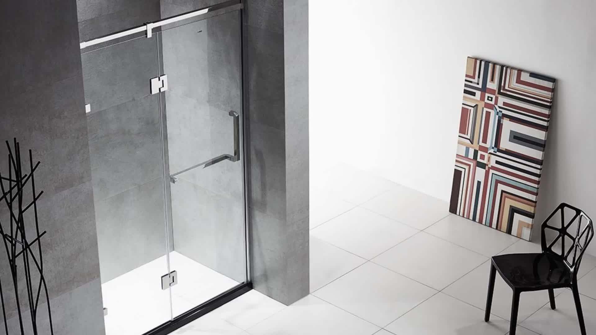 Enclosed Glass Door Portable Bathroom With Hinge Swing Door Of Easy