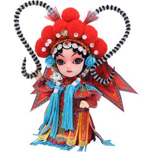 中国北京绢人昆曲娃娃京剧人物摆件戏曲人偶非遗工艺品送老外礼品