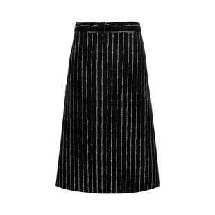 韩版时尚半身围裙短餐厅家用厨房厨师围腰服务员男女工作定制logo