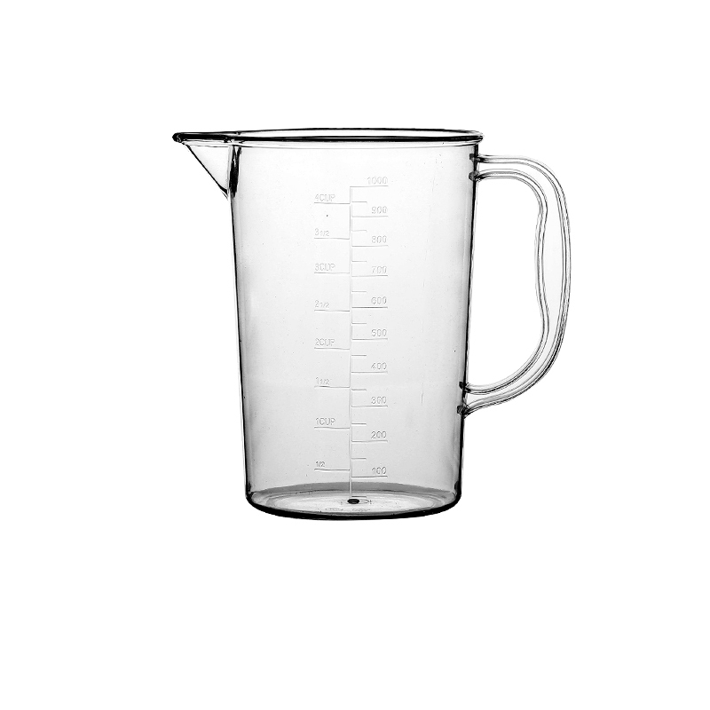 加厚食品级透明塑料量杯带刻度厨房烘焙奶茶大容量计量杯水壶带盖