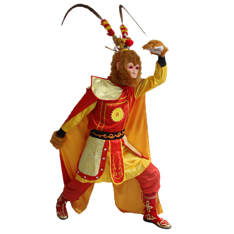 孙悟空服装儿童全套齐天大圣西游记衣服套装成人扮演美猴王演出服