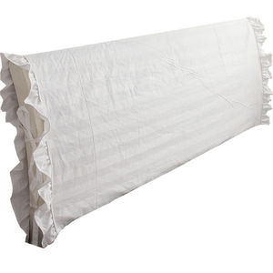 全包简约现代加厚床头罩单层薄款防撞床头套布系带绑北欧风格防尘