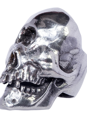 白木黑冰原创作品独眼微笑骷髅银